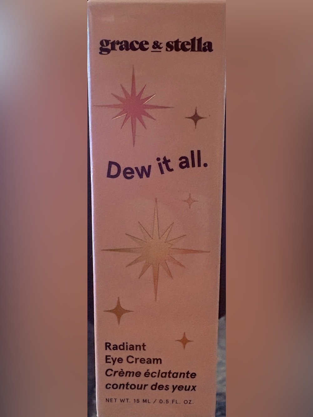 grace & stella Radiant Eye Cream - Pink with Gold Accents